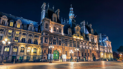 Fototapeta na wymiar The City Hall in Paris city