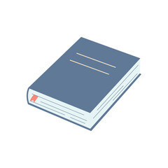 World book day concept, studying, learning. Book in cartoon flat style. Vector illustration of hand drawn educational, encyclopedias, planner