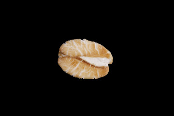 oat seed isolated on black background