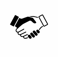 Work contract agreement handshake icon