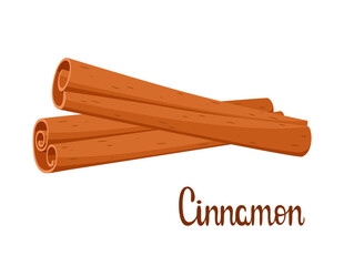 Cinnamon sticks on a white background. Spices.
