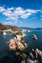 唐桑半島の紅葉と大理石海岸