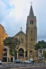 Fototapeta na wymiar Corsica-a view of the church in Bastia