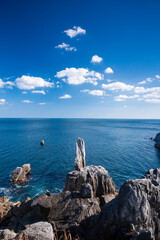 唐桑半島の巨釜の奇岩折岩