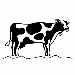 Holstein fresian patchwork cow black white