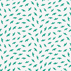 Abstract summer  seamless pattern. Simple bird shape