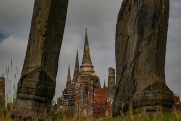 Wat Phra Si Sanphet. An old temple in Ayutthaya that is more than 500 years old.