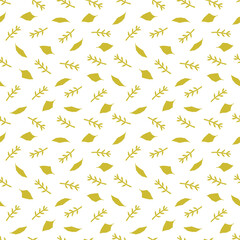 Abstract botanical seamless pattern. Simple nature shape