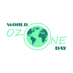 world ozone day concept design with green globe.