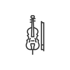 Cello line icon