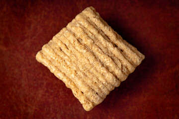 Oat Square Breakfast Cereal Isolated