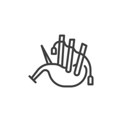 Bagpipe line icon