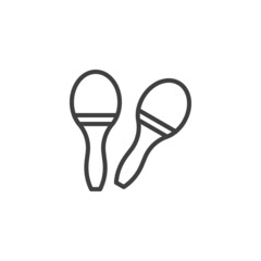 Maracas line icon