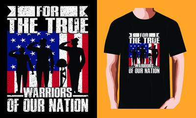 For the true warriors of our nation| Memorial Day T-shirt Design