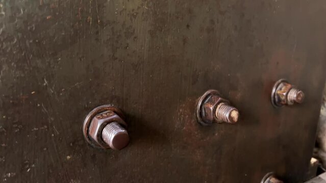 Miscellaneous spare parts for train and old car all antique metal and gears paravoz parts. High quality 4k footage