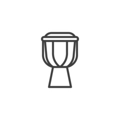 Djembe drum line icon