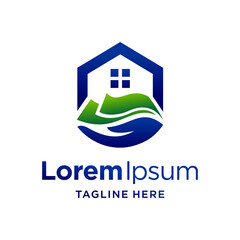 money loan logo with home concept