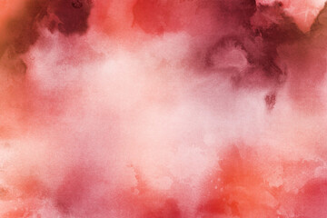 Abstract Red and Orange Ombre Watercolour Background