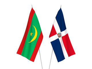 Dominican Republic and Islamic Republic of Mauritania flags