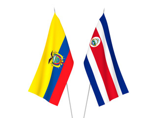 Ecuador and Republic of Costa Rica flags