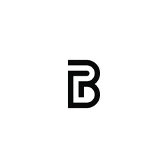 initial logo pb design vector