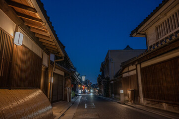 Obraz na płótnie Canvas 岡山県、倉敷美観地区・伝統的な街並み