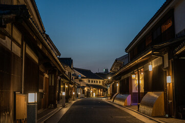 Naklejka premium 岡山県、倉敷美観地区・伝統的な街並み