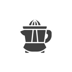 Electric citrus juicer vector icon