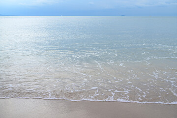 sea and sand with blue sky, natural background