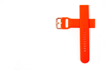 Silicone interchangeable bracelet orange color for smart watches.