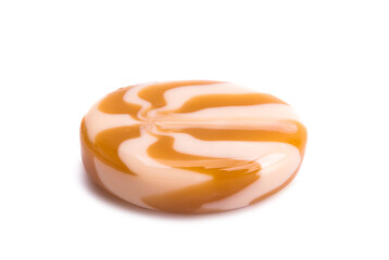 milk caramel isolated