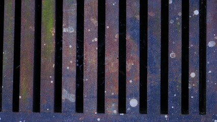Iron Metal Water Drain Gutter Cover Protect rubbish get into gutter for patterns and grunge backgrounds.