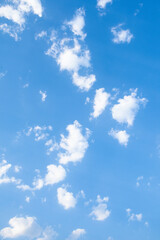 Air clouds in the blue sky.