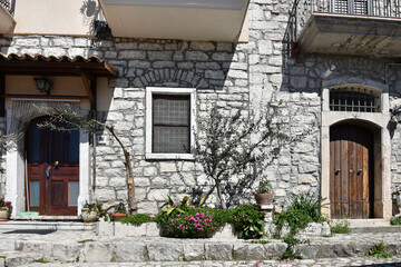 The doors of an old house in Gesualdo, medieval town in Avellino province, Italy.	