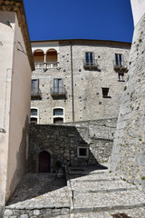A narrow street in Gesualdo, a small village in the province of Avellino, Italy.