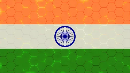 Deurstickers National Flag of India for national day and country occasions or national events  © Cinefootage Visuals