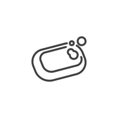 Soap bar line icon