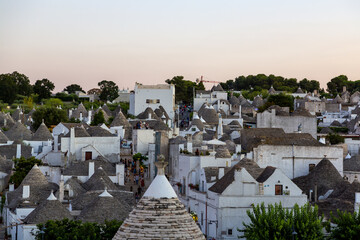 Fototapeta premium Alberobello, Puglia. Urban landscape with the trulli, original and ancient houses of this region