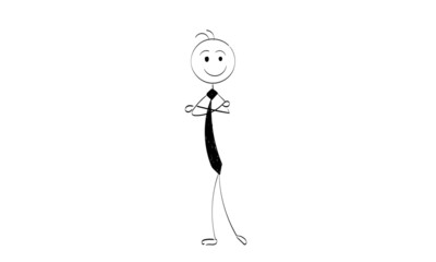 Vector Stickman Character illustration. Sketch stick figure isolated design for print