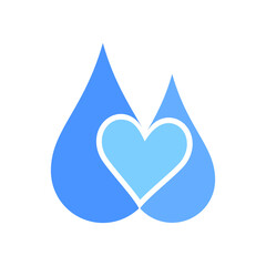Water drop logo template
