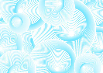 Blue white minimal circular lines abstract futuristic tech background. Vector digital art design