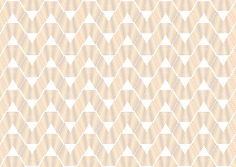 Golden linear abstract geometric pattern design. Vector background