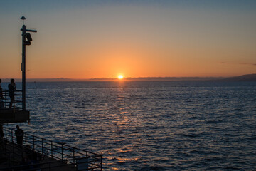 Fototapeta na wymiar Santa Monica Sunsets