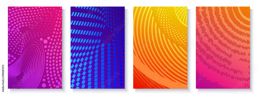 Poster abstract backgrounds with textures. abstract cover design templates with geometric patterns, squares