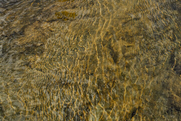 Fototapeta na wymiar river water closeup sand reflection texture