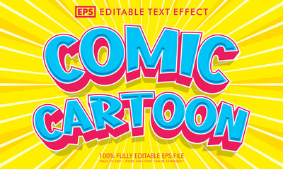 Comic cartoon editable text effect