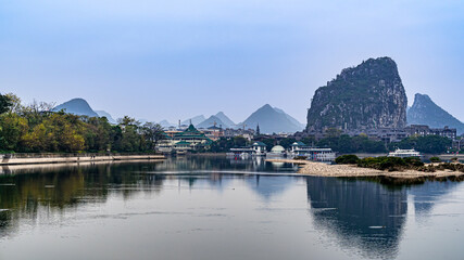 Scenery of Xiangshan Scenic Spot in Guilin, Guangxi, China