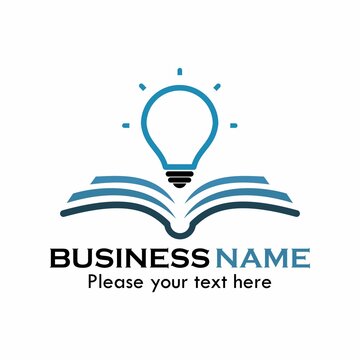 Bulb book symbol logo temlate illustration