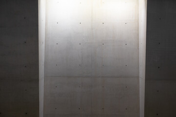 Modern cement wall with light in minimalist style