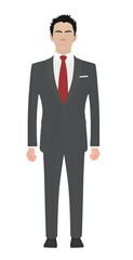 Businessman in grey suit. vector